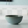 Gulches Decorative Bowls: Handcrafted Aqua Rustic Dining Dish - 2 of 4