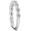 Pompeii3 1/10ct Vintage Diamond Wedding Ring 14K White Gold - Size 4 - 3 of 4