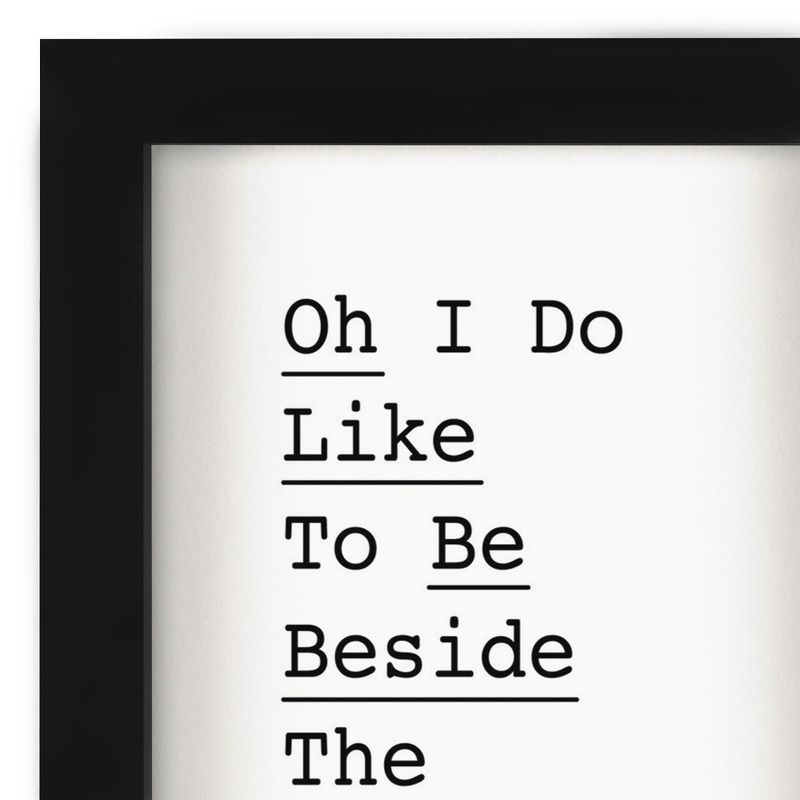 Americanflat Motivational Minimalist Oh I Do Like To Be Beside The Seaside 2' By Motivated Type Shadow Box Framed Wall Art Home Decor, 4 of 9