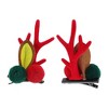 Unique Bargains Christmas Hair Clips Antlers Hairball for Christmas 2.95"x1.77" Red 1 Pair - 4 of 4