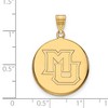 Black Bow Jewelry 10k Yellow Gold Marquette Golden Eagles NCAA Large Pendant - 2 of 3