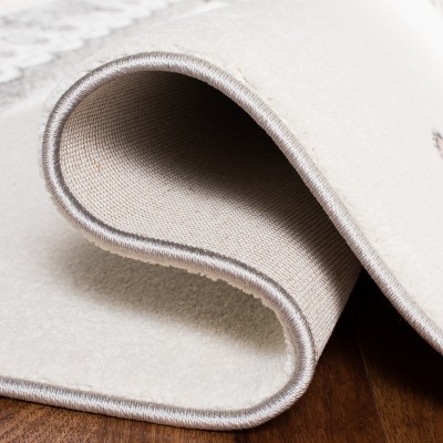 Ivory and Pink Birds Design Kids Area Rug