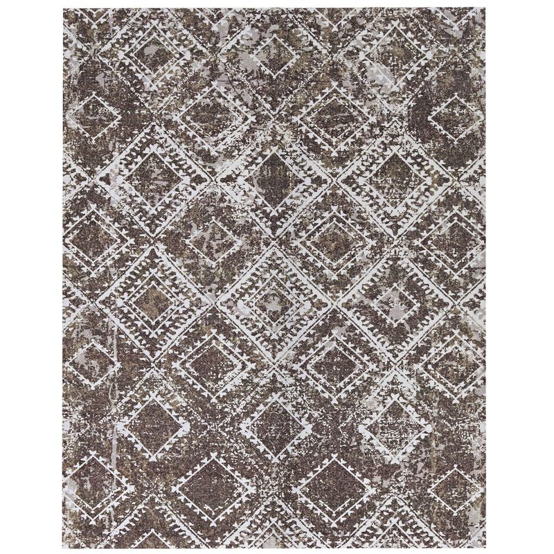 6&#39; x 8&#39; Distressed Outdoor Rug Taupe/White - Foss Floors, 1 of 7