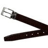 CTM Big & Tall Leather Croc Print Dress Belt with Clamp On Buckle - 2 of 4