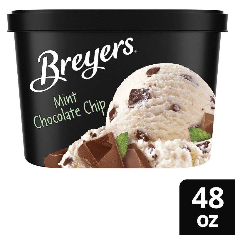 Mint Chocolate Chip Ice Cream - 48oz - Breyers, 1 of 11