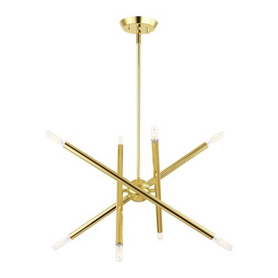 Livex Lighting Soho 8 - Light Chandelier in  Polished Brass