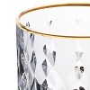 Lorren Home Trends Marilyn Gold Double Old Fashion Tumblers, Set of 4 - 3 of 4