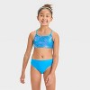 Girls' Polka Dots Bikini Set - Cat & Jack™ Blue - 3 of 4