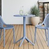 WestinTrends Playa 23.5" Outdoor Polypropylene Resin Round Patio Bistro Dining Table for 2 - 2 of 4