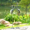 SPI Home Contemplative Garden Crane Pair – Set of 2 Elegant Metal Sculptures for Outdoor Decor - 3 of 3