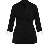 Avenue Women's Plus Size Roselyn Wrap Top - 4 of 4