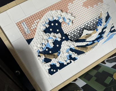 LEGO 31208 Art Hokusai – La Grande vague, 6 plaques, 2 crochets: Lobigo.fr:  Jouets
