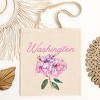 City Creek Prints Washington Flower Colorful Canvas Tote Bag - 15x16 - Natural - 2 of 2