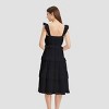 Women's Ruffle Sleeve Tiered Midi A-Line Dress - Universal Thread™ - 2 of 3