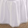Luxury Bedskirt, Twin, White, Anti - Wrinkle, Fade Resistant, Stylish Design 75" X 35" - 2 of 4