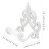 AuldHome Design White Farmhouse Cast Iron Toilet Paper Holder; Wall Mount Vintage Decor Fleur de Lis TP Hanger - 3 of 4