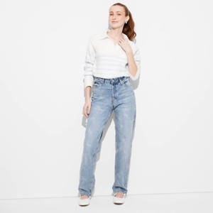 Women's High-Rise Curvy Straight Jeans - Wild Fable™ - 1 of 3