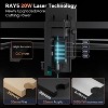 Longer 20W Laser Engraver Cutter with 14.76inx14.76in Area Dual-Beam Touchscreen - 2 of 4