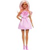 Barbie Fashionistas Doll #238 in Strapless Rose Dress, Pink Hair with Barrette Accessory - 4 of 4