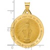 Black Bow Jewelry 14k Yellow Gold Hollow Round Miraculous Medal Pendant, 25mm (1 Inch) - 4 of 4