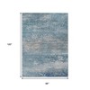 HomeRoots 8' X 10' Sky Blue And Gray Abstract Washable Indoor Outdoor Area Rug - 3 of 3