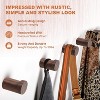 XINGHANZHENXUAN Modern Walnut Wall Hooks 4-Pack | Elegant Solid Wood Hangers for Towels & Coats | Wall Mounted Home Decor - 3 of 4