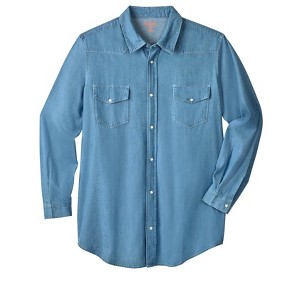 Boulder Creek by KingSize Men's Big & Tall Tall Western Snap Front Shirt - 1 of 4