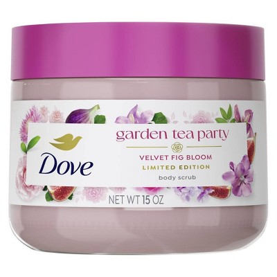 Dove Beauty Garden Tea Party Body Scrub - Velvet Fig Bloom - Limited Edition - 15oz