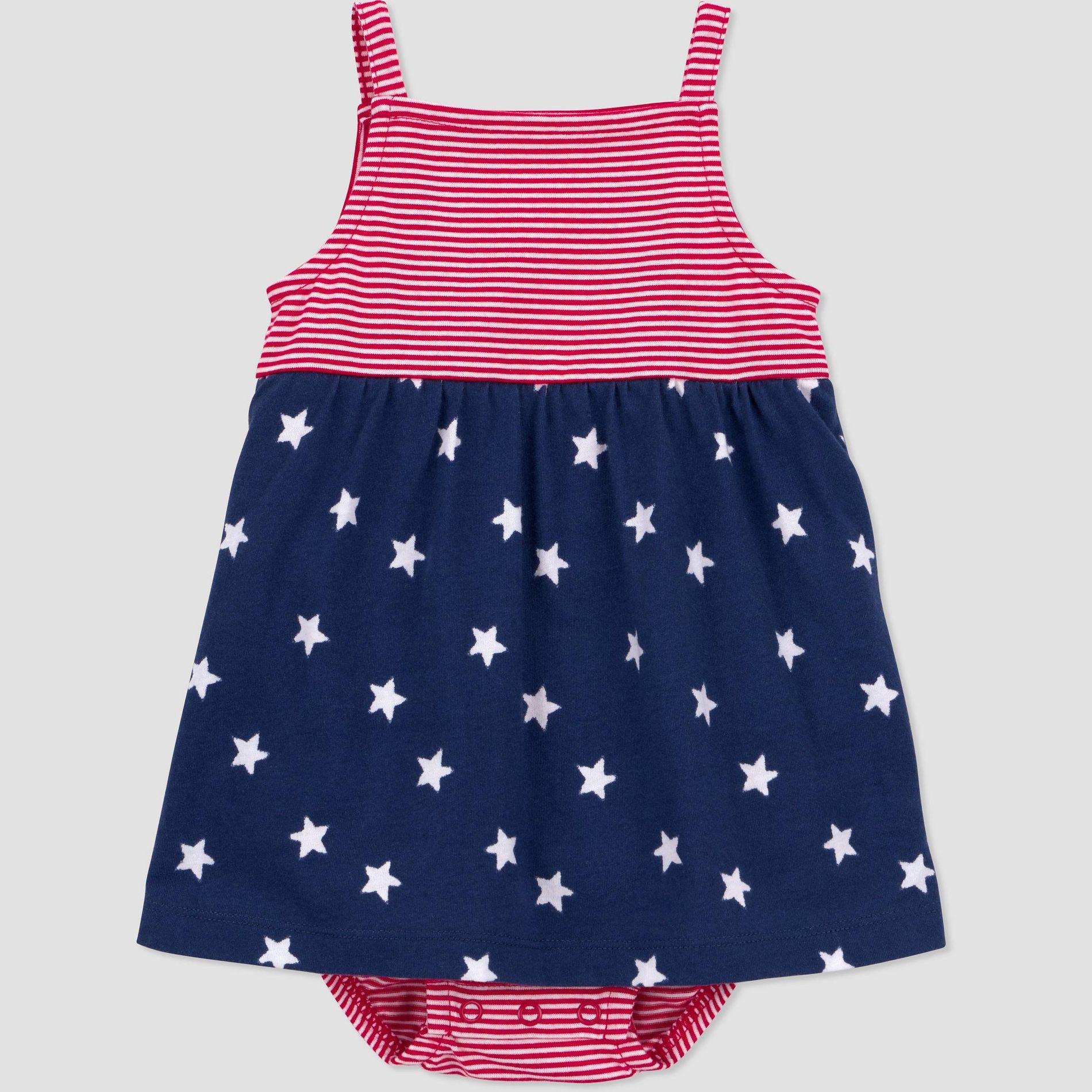 Carter's Just One You® Baby Girls' Americana Stars and Striped Dress - Red/Blue