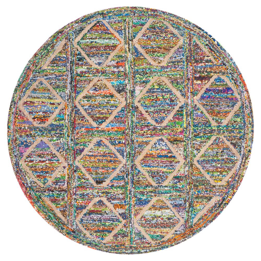 4'x4' Round Antonella Rug Multi Round - Safavieh