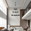 BAOURE 45" Retro Industrial Style 3-Layer Pendant Light, 27-Lights Black Farmhouse Pendant, Suitable for Dining Rooms, Living Rooms - 2 of 4