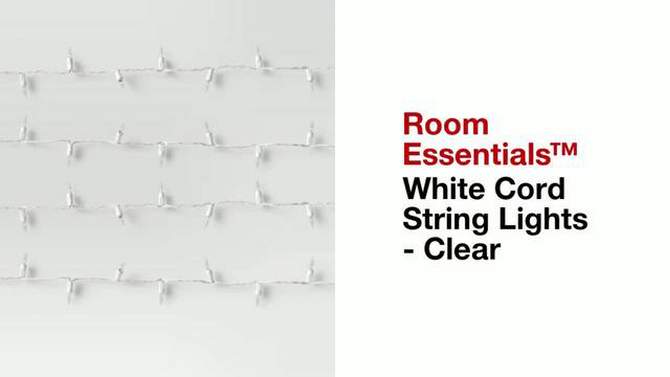 White Cord String Lights Clear - Room Essentials&#8482;, 2 of 5, play video