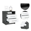 NicBex 2 Drawers Nightstand with Metal Handles,Bedside Table with Top Shelf,Modern Side Table for Bedroom - 4 of 4