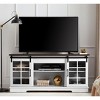 Grungis TV Stand for TVs Up to 65 Inch,Console Table with 2 Sliding Fluted Glass Tempered Doors for Living Room - 2 of 4