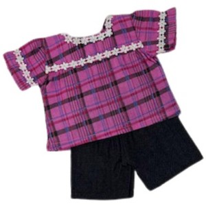 Doll Clothes Superstore Denim Short Set Fits 18 Inch Girl Dolls Like American Girl Our Generation My Life Dolls - 1 of 4