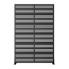 MAYEERTY Room Divider Screen Harold Wide 1 Narrow 2 Type B Louvered Black Galvanized Sheet 72x47x16in 6-Piece Set 3-Piece Set - 4 of 4