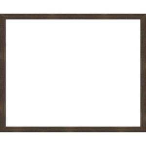 Amanti Art Woodgrain Stripe Chocolate Framed Dry Erase Magnetic Board - 1 of 4