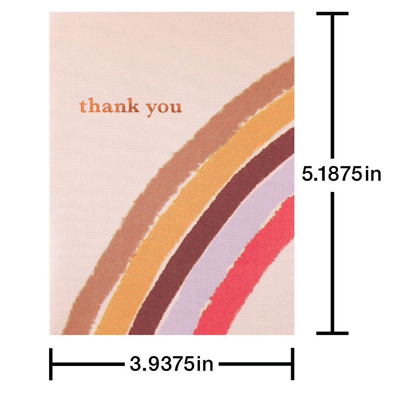 10ct All Occasion Blank Thank you Cards &#39;Rainbow&#39;, 3 of 6