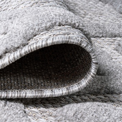 Handmade Light Gray Moroccan Diamond 4' x 6' Synthetic Area Rug