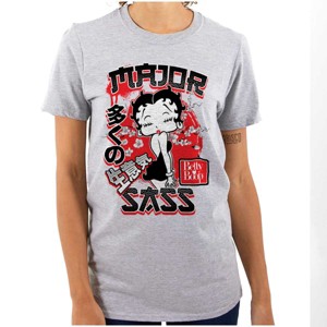 Kanji Style Betty Boop Major Sass Womens Graphic T Shirt Tees Brisco Brands - 1 of 3
