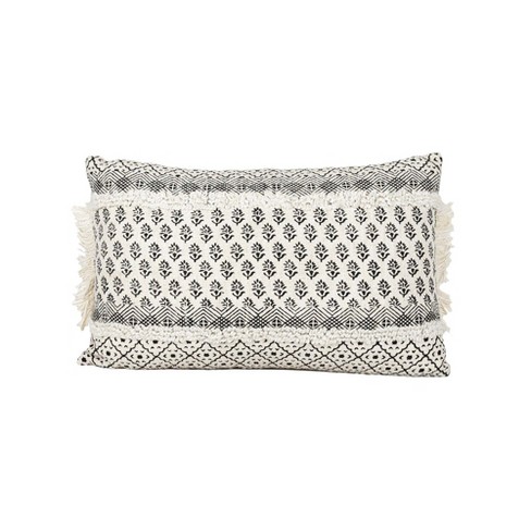 Boho black discount and white pillows