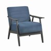 CAVINAS Velvet Accent Chair with Mid-Height Backrest and Wood Legs,Modern Upholstered Living Room Chairs,Reading Chairs for Living Room - 2 of 4