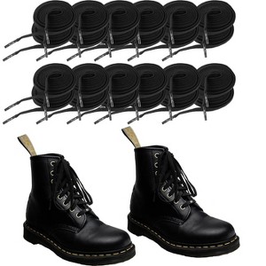 EZ Stretch slip on shoe laces pair, Elastic flat stretchy shoe laces, Black - 1 of 4