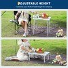 Aluminum 24"x17"Folding Camping Table with MDF Tabletop, Adjustable Height(9"¨C23") and Lightweight Portable Table for Indoor/Outdoor, Beach Picnics - 3 of 4