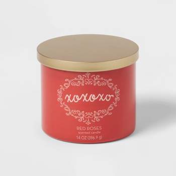 3-Wick 14oz Candle XOXO Red Roses - Threshold™