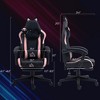 Cute Racing Gamer Chair, Faux Leather Gaming Chair with Footrest, Headrest and Lumbar Support - 3 of 4