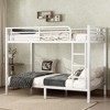 Bellemave Twin XL Over Twin XL Bunk Bed with Ladder, Heavy Duty Metal Frame with Guardrails, Easy Assembly Bunk Beds for Adults & Teens, White - 3 of 4