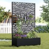 SpassWay 72"H Metal Planter Box with Trellis Raised Garden Bed with Arbor Privacy Screen with Wheels - 2 of 4