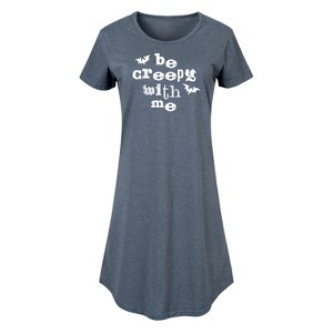 Women's - Instant Message - Be Creepy With Me Graphic T-shirt Dress - 1 of 4