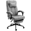 Okak High-Back Executive Office Chair with Headrest, Upholstered Desk Chair with Retractable Footrest and Padded Armrest for Home, Office - 3 of 4